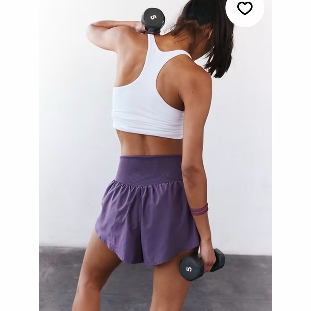 FREE PEOPLE FP MOVEMENT Carpe Diem High-Waist Purple Active Shorts Size XS - Picture 8 of 9